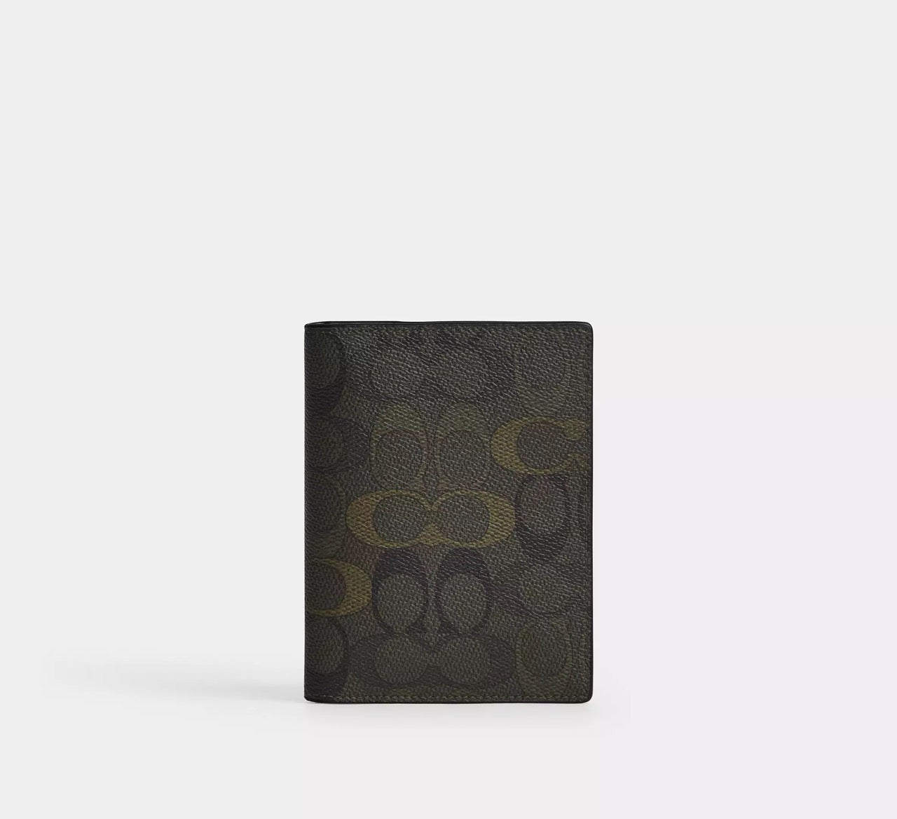 [WEB EXCLUSIVE][READY STOCK MY] Coach Passport Card Case In Signature Camo Print in Green (CEU77)