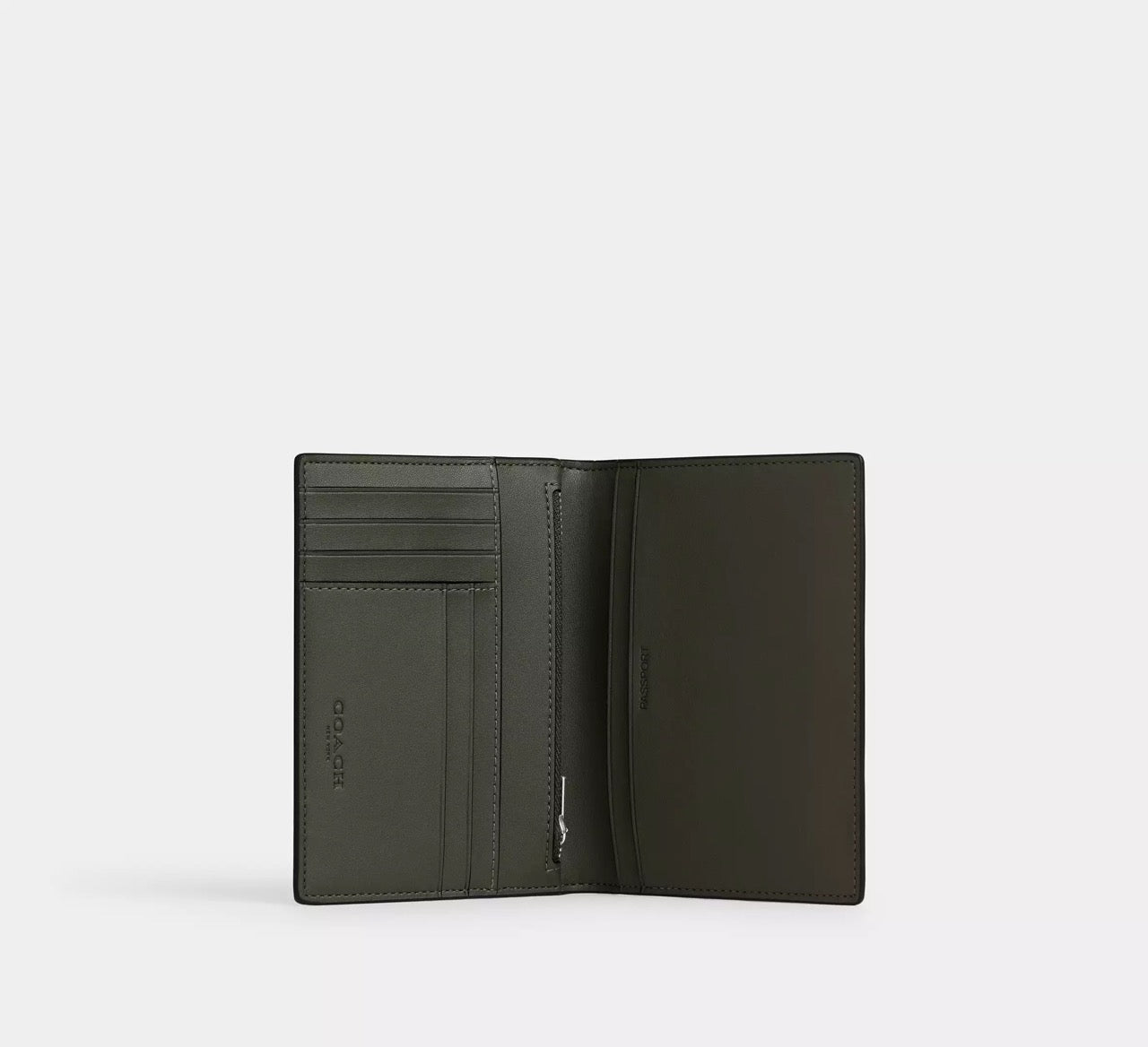 [WEB EXCLUSIVE][READY STOCK MY] Coach Passport Card Case In Signature Camo Print in Green (CEU77)