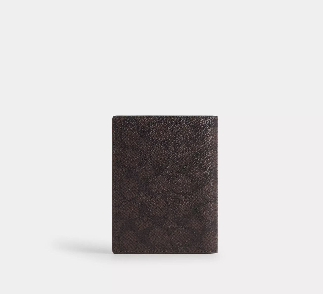 [WEB EXCLUSIVE][READY STOCK MY] Coach Passport Card Case In Signature Canvas With Patches in Walnut/Black (CFR97)
