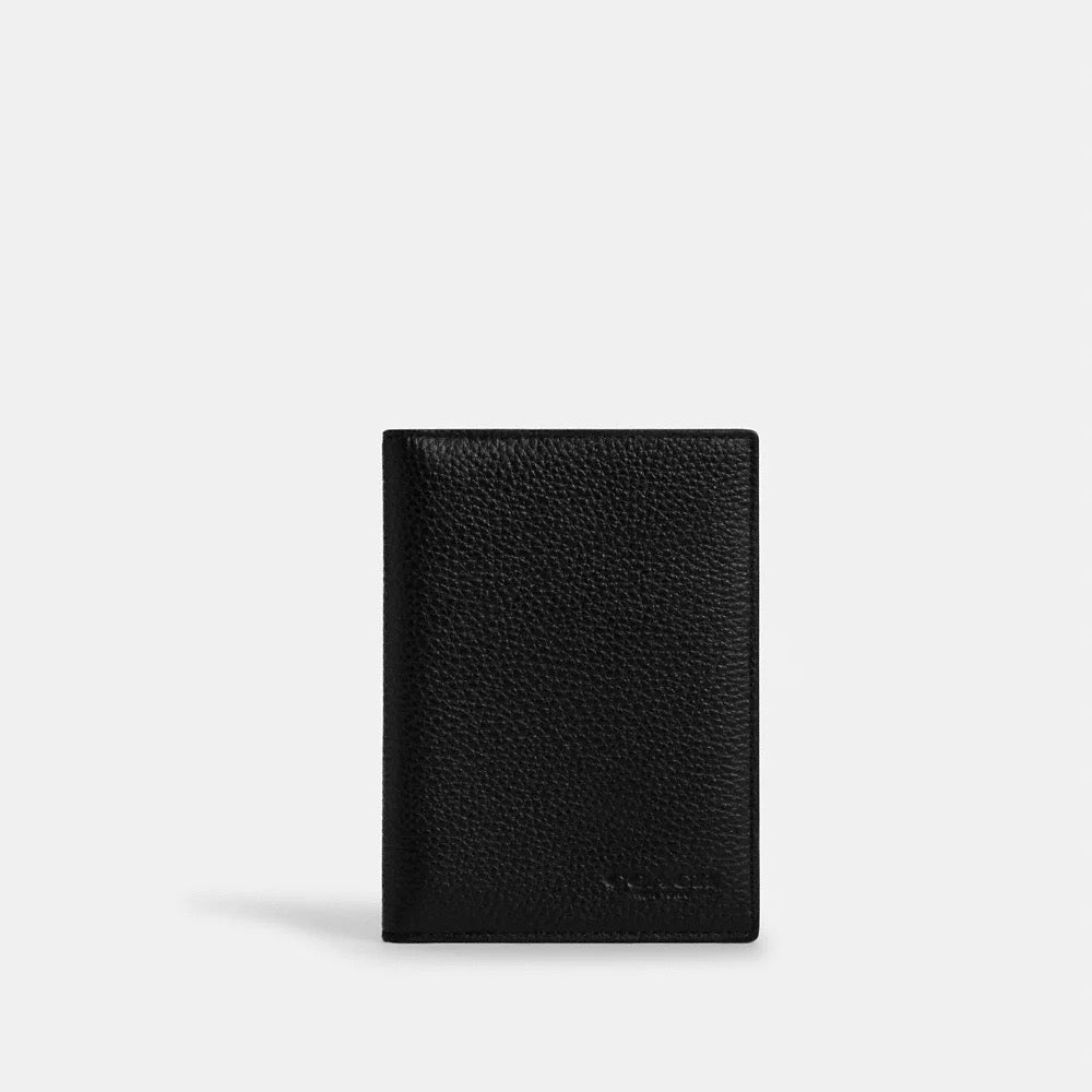 [READY STOCK MY] COACH Passport Card Case in Black (CU131)
