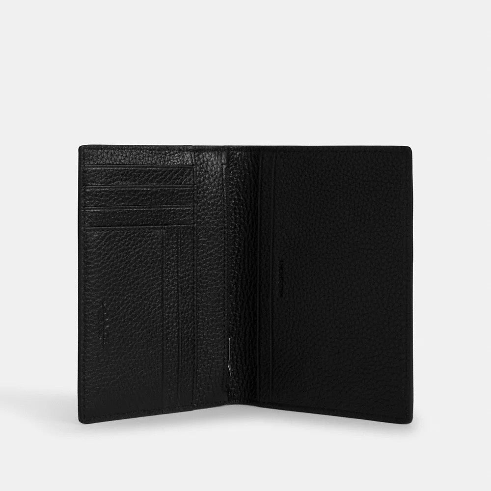 [READY STOCK MY] COACH Passport Card Case in Black (CU131)
