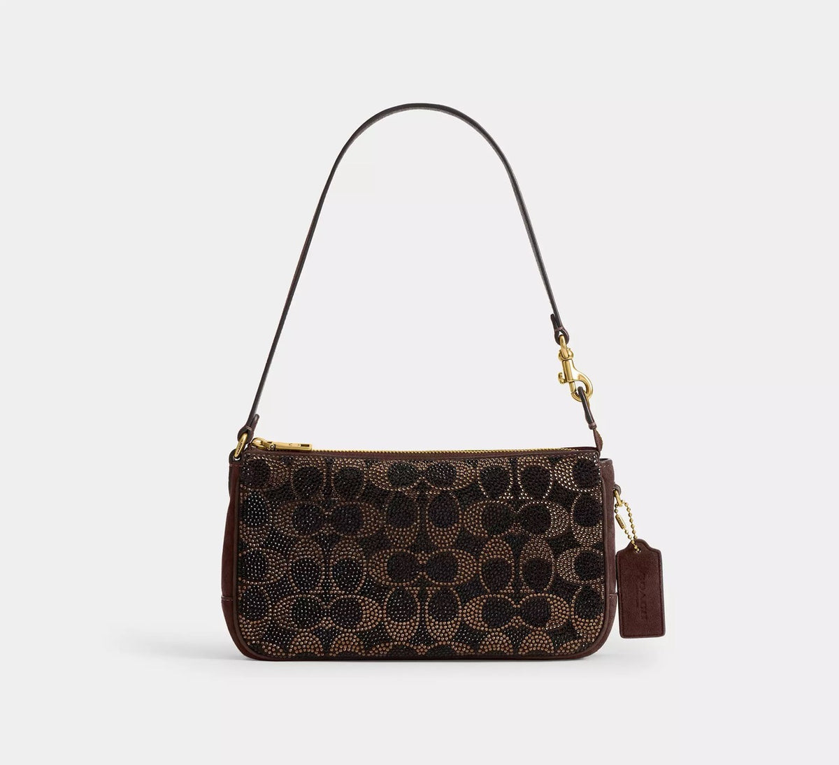 [INCOMING ETA 30 DAYS] Coach Plaza Bag With Crystal Signature in Dark Chocolate (CFT38)