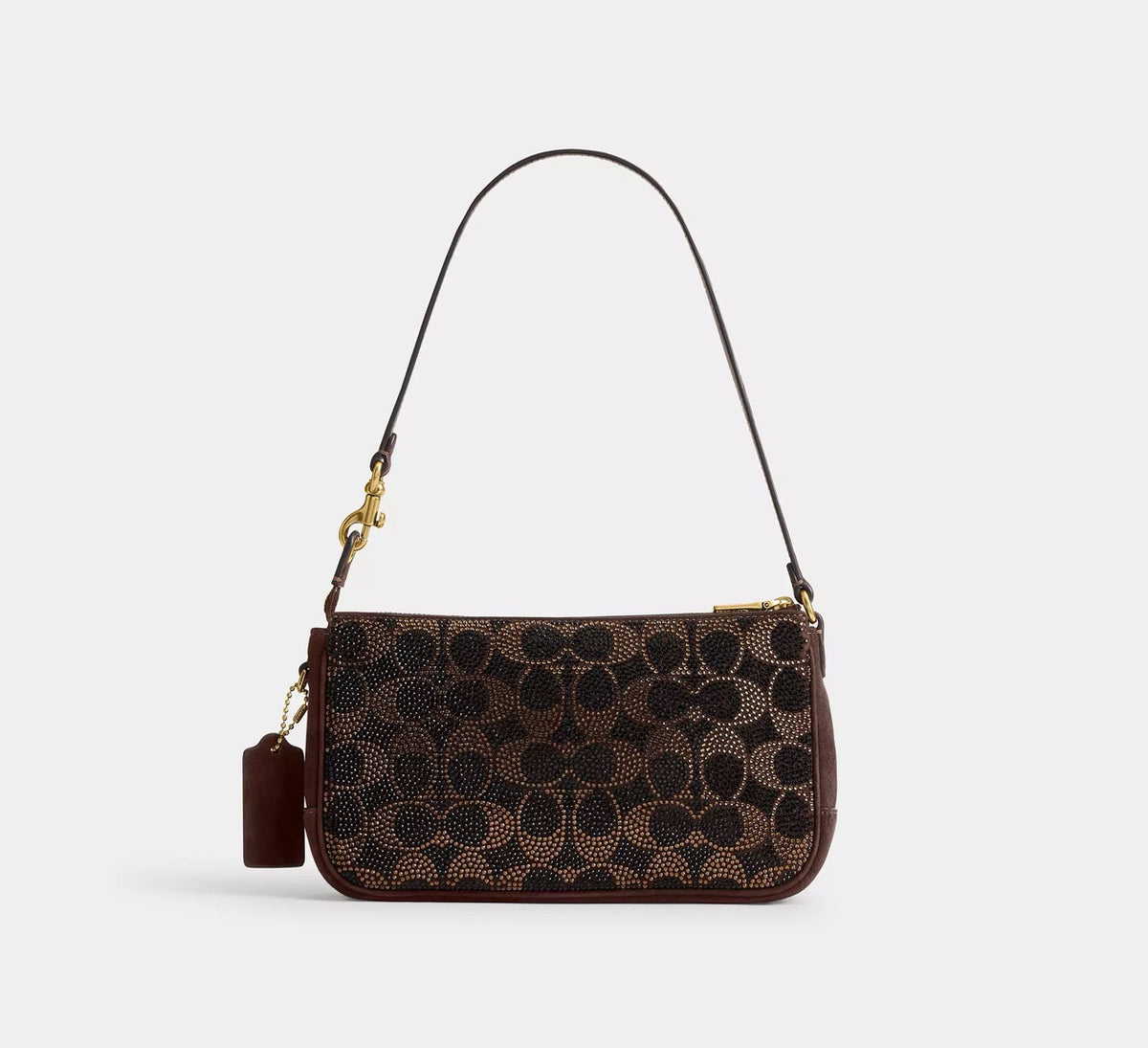 [INCOMING ETA 30 DAYS] Coach Plaza Bag With Crystal Signature in Dark Chocolate (CFT38)
