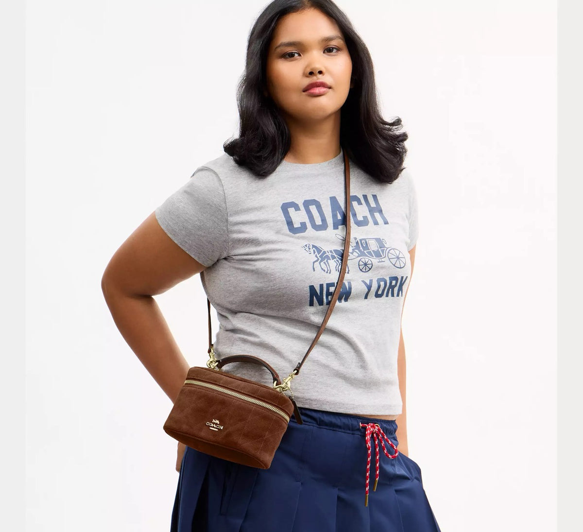 [WEB EXCLUSIVE][INCOMING ETA 30 DAYS] Coach Rainer Crossbody Bag 18 With Quilting in Warm Brown (CFP13)