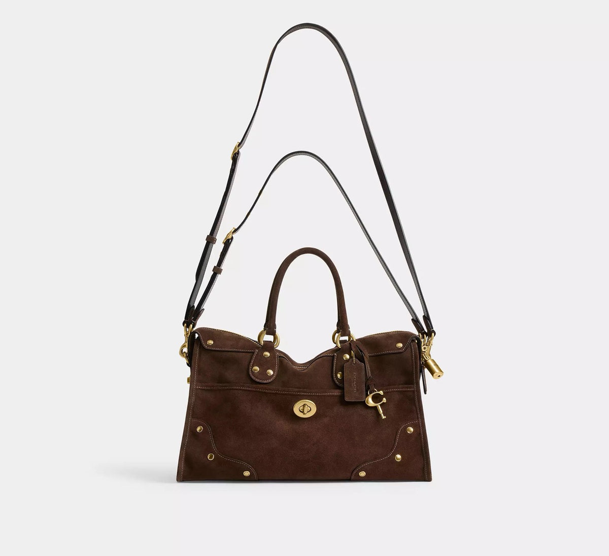 [READY STOCK MY] Coach Rhyder Satchel Bag 38 in Dark Chocolate (CFN68)