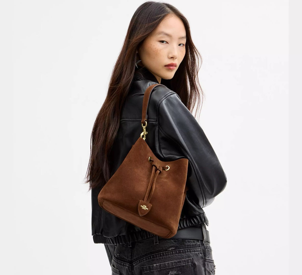 [WEB EXCLUSIVE][READY STOCK MY] Coach Rowan Bucket Bag in Warm Brown (CFP33)