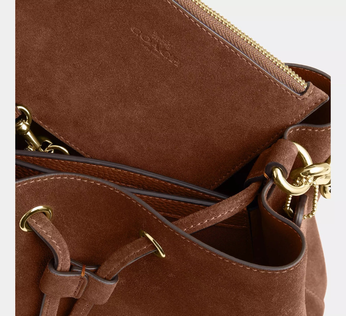 [WEB EXCLUSIVE][READY STOCK MY] Coach Rowan Bucket Bag in Warm Brown (CFP33)