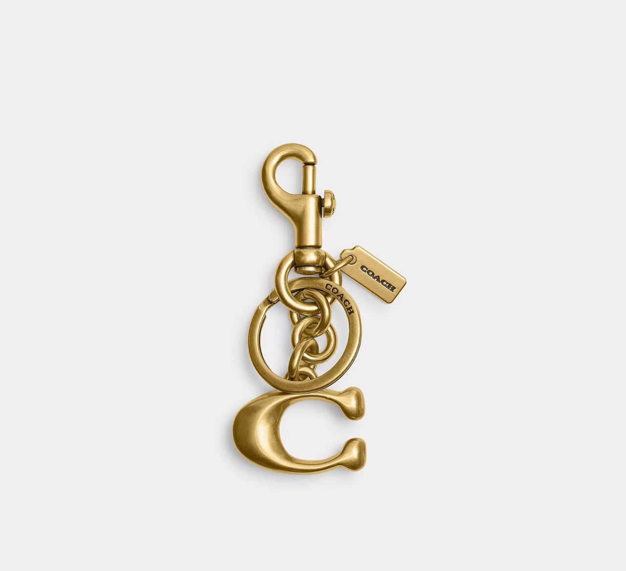 [WEB EXCLUSIVE][READY STOCK MY] Coach Signature Bag Charm in Brass (1635)