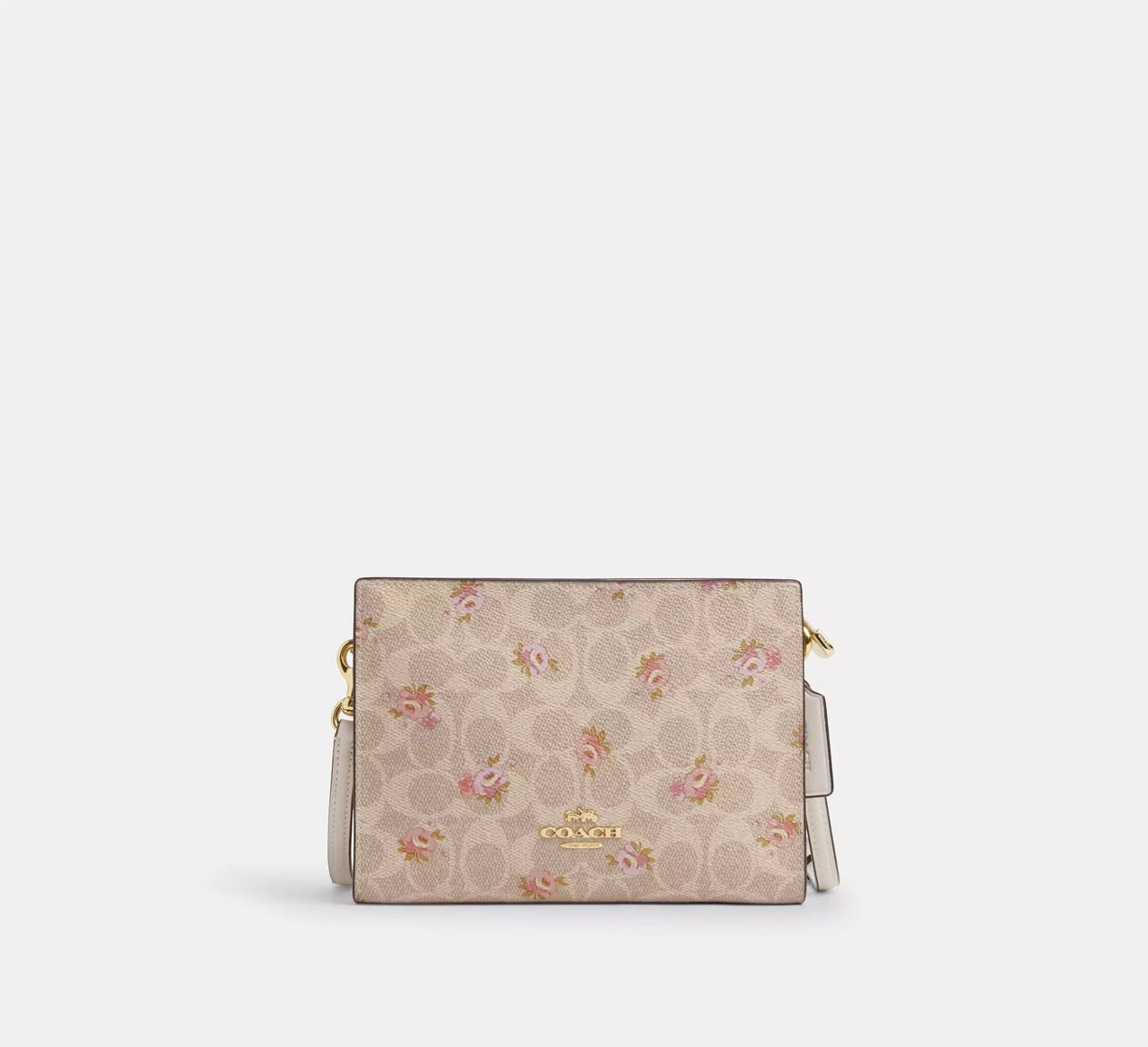 [READY STOCK MY] COACH Slim Crossbody Bag In Signature Canvas With Floral Print in Sand Multi (CBA71)
