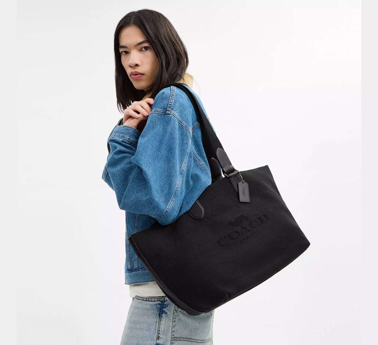 [READY STOCK MY] COACH Small Tour Tote Bag in Black Multi (CCG39)