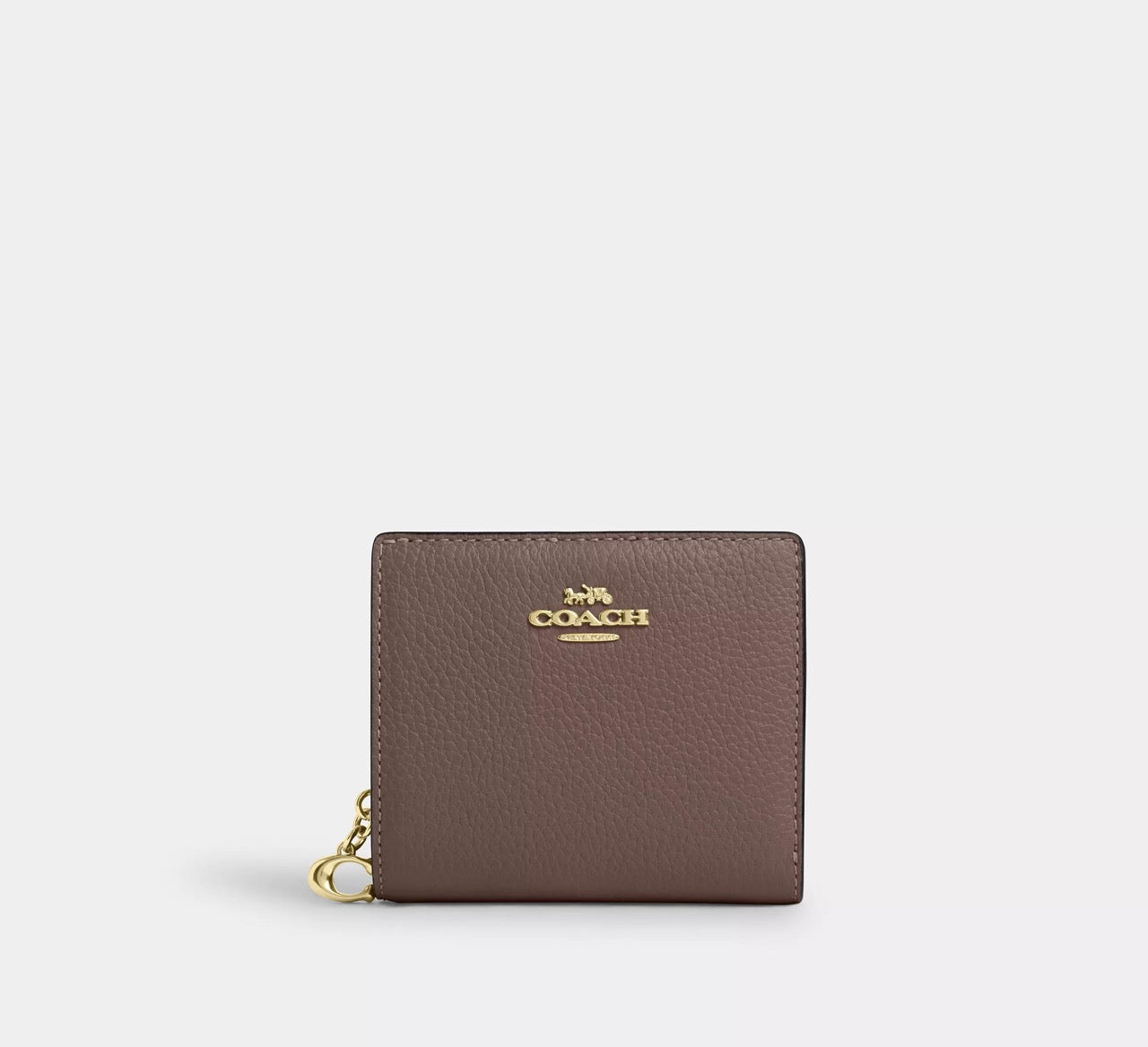 [READY STOCK MY] COACH Snap Wallet in Dark Stone (C2862)