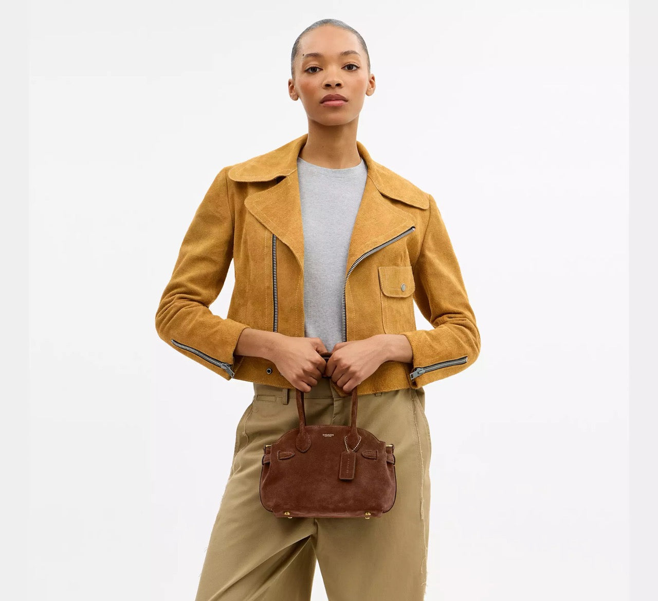 [READY STOCK MY] COACH Soft Empire Carryall Bag 21 in Warm Brown (CDZ46)