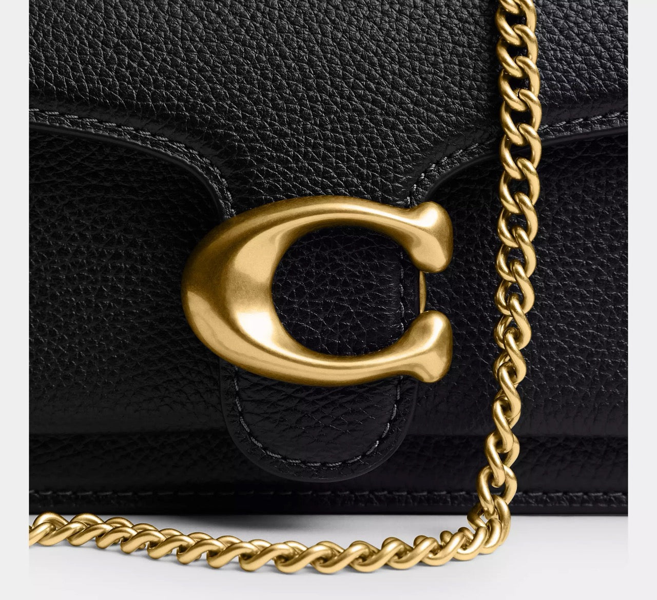 [READY STOCK MY] Coach Tabby Chain Crossbody Bag 19 in Black (CBF14)