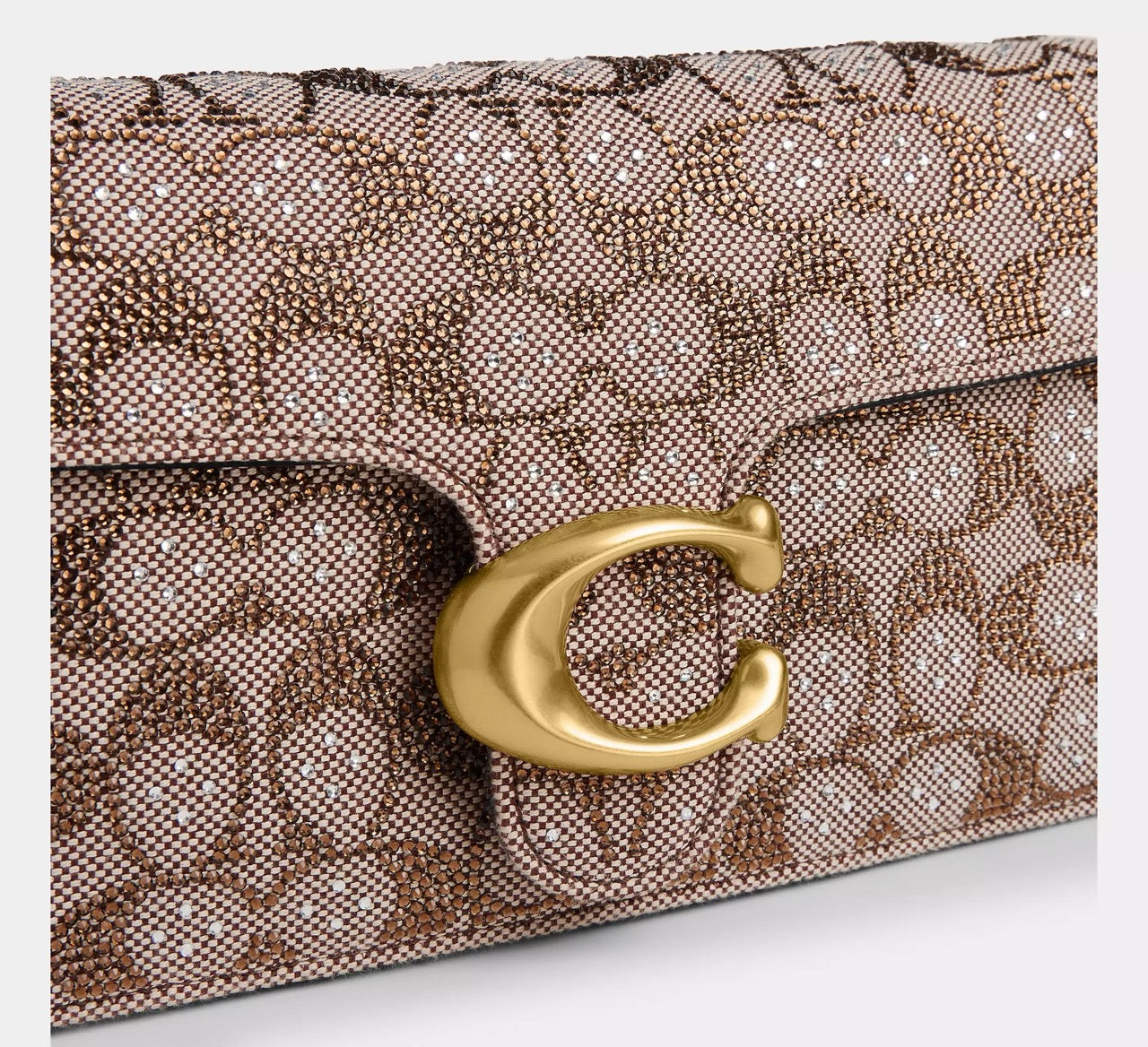 [WEB EXCLUSIVE][READY STOCK MY] Coach Tabby Shoulder Bag 26 In Crystal Signature Jacquard in Mushroom (CDZ34)