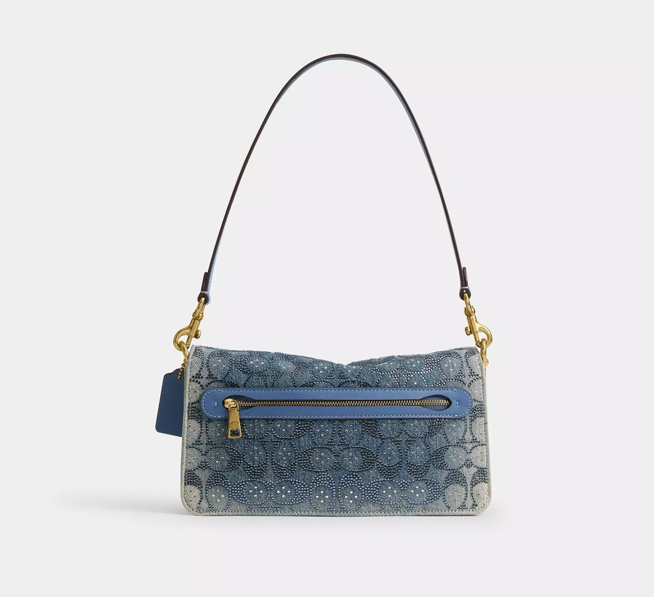 [INCOMING ETA 30 DAYS] Coach Tabby Shoulder Bag 26 In Regenerative Cotton Denim With Crystal Signature in Denim (CEN85)