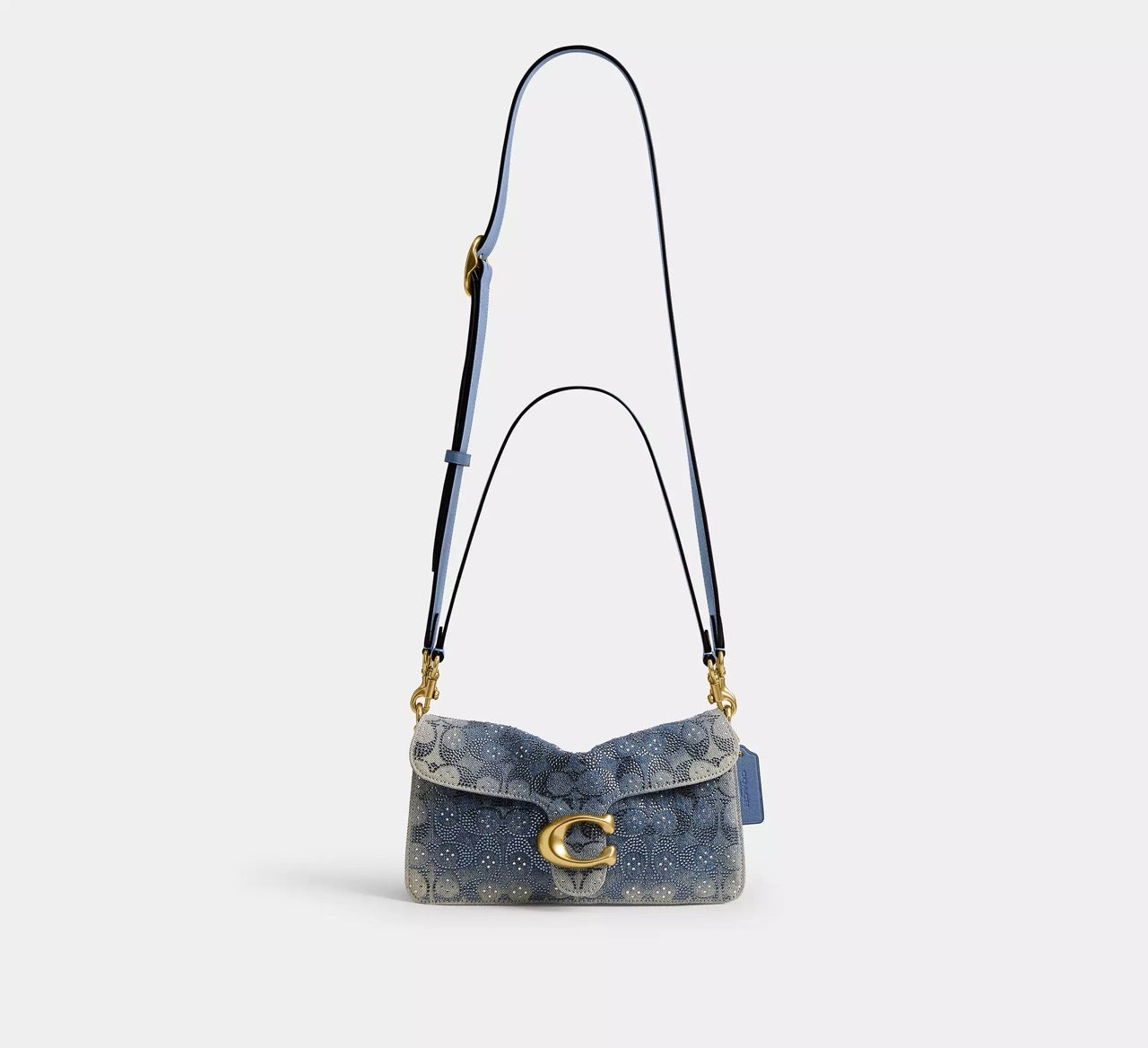 [INCOMING ETA 30 DAYS] Coach Tabby Shoulder Bag 26 In Regenerative Cotton Denim With Crystal Signature in Denim (CEN85)