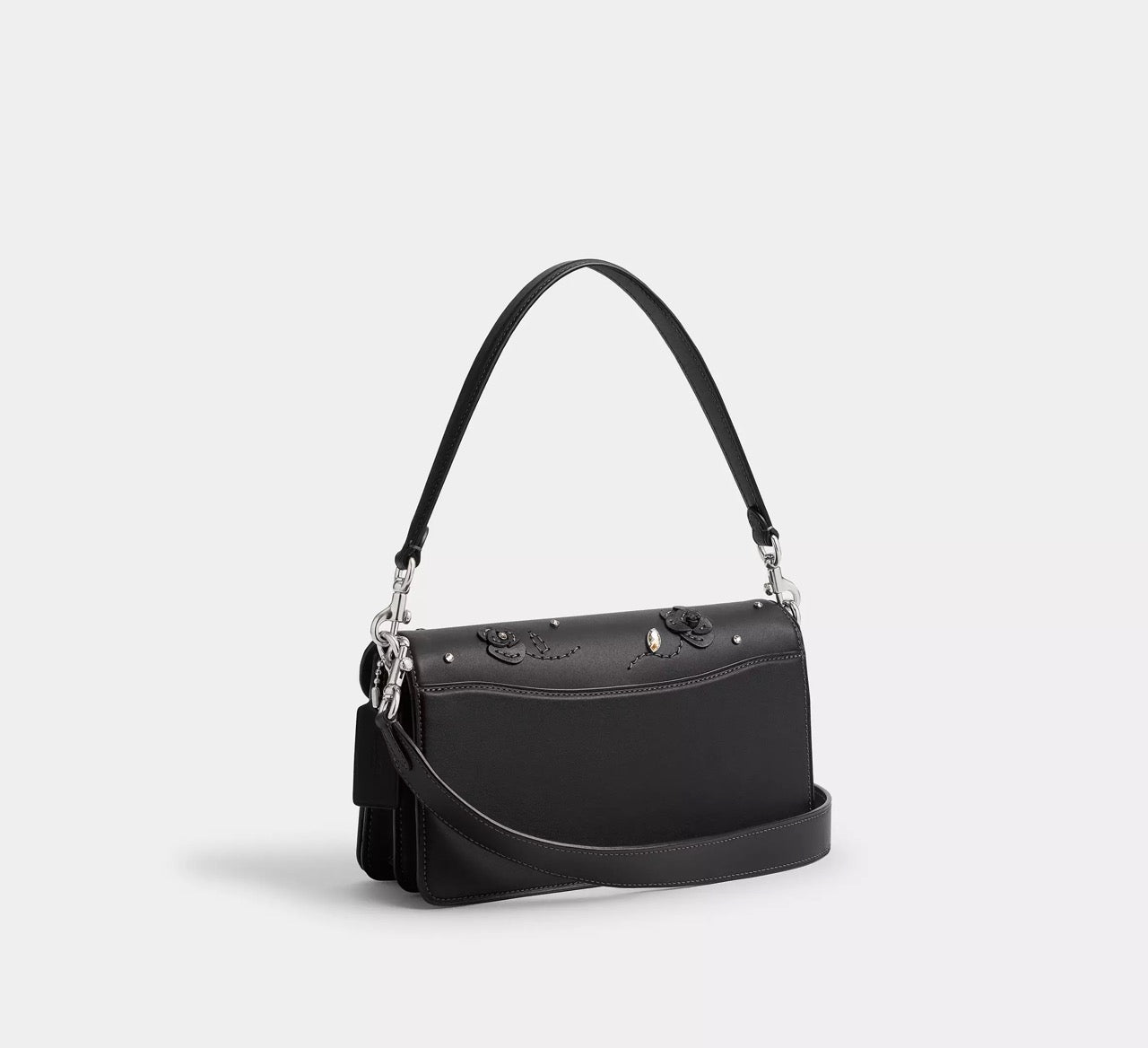[WEB EXCLUSIVE][READY STOCK MY] COACH Tabby Shoulder Bag 26 With Crystal Embellishment in Black (CCC05)
