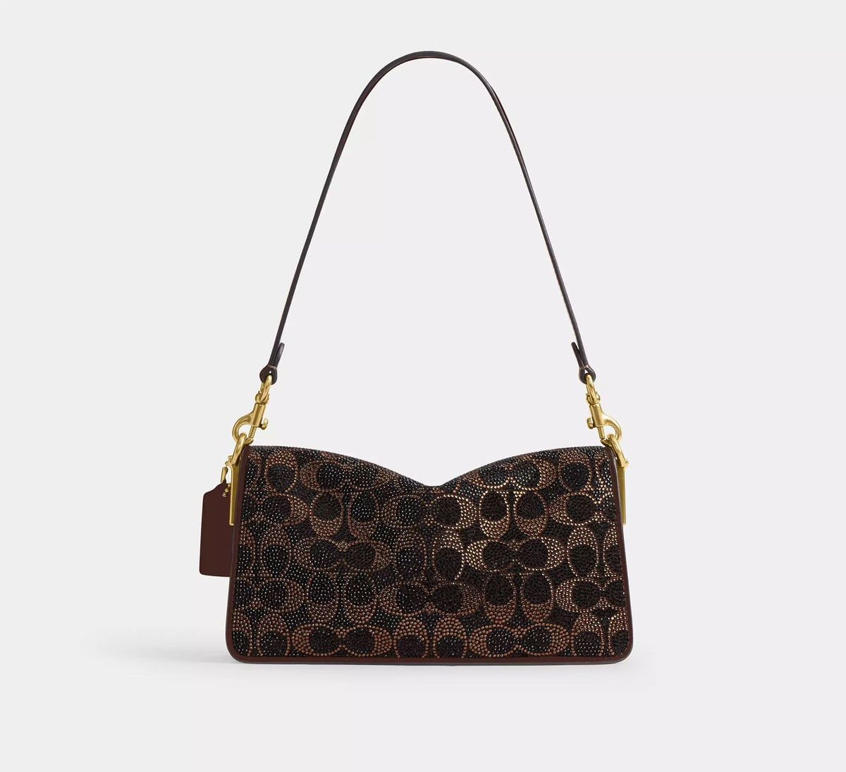 [WEB EXCLUSIVE][INCOMING ETA 30 DAYS] Coach Tabby Shoulder Bag 26 With Crystal Signature in Dark Chocolate (CFQ96)