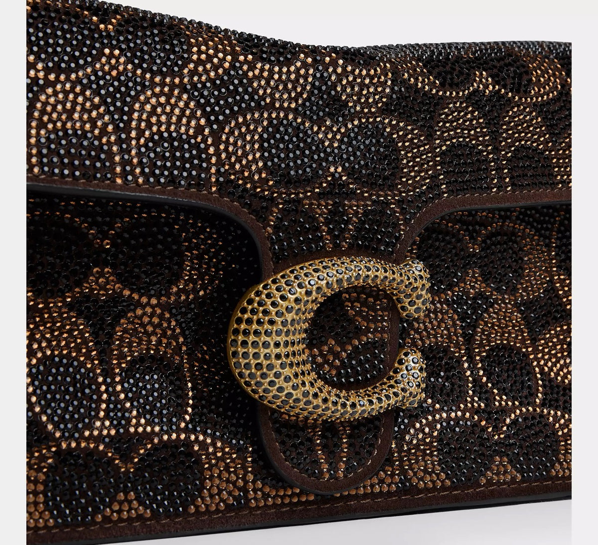 [WEB EXCLUSIVE][INCOMING ETA 30 DAYS] Coach Tabby Shoulder Bag 26 With Crystal Signature in Dark Chocolate (CFQ96)