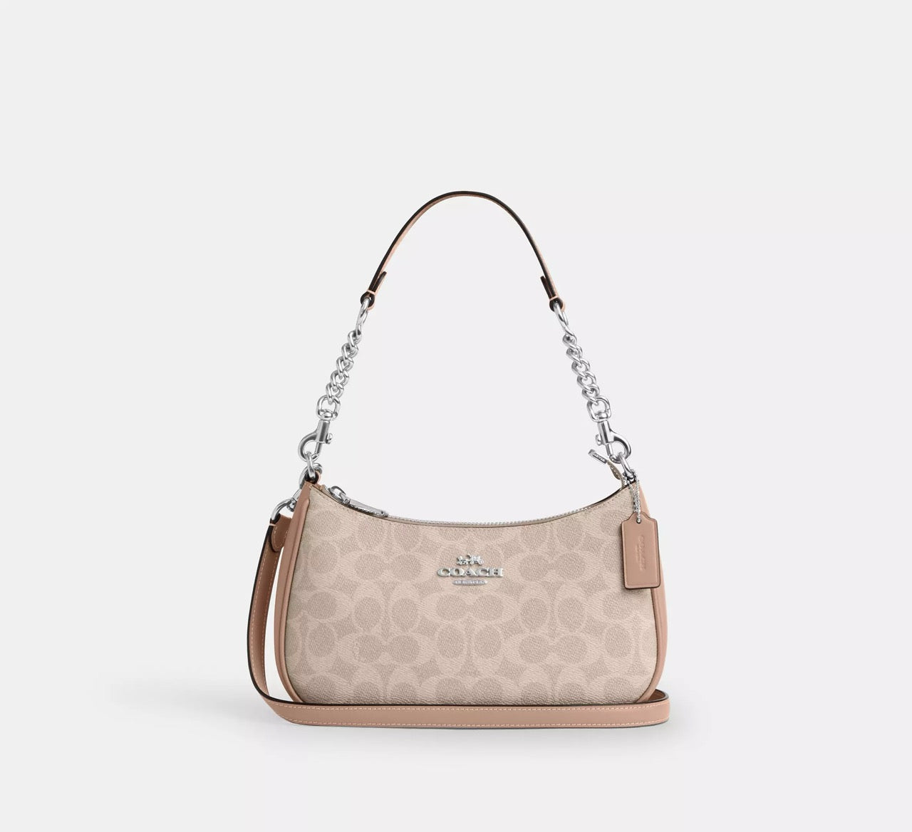 [INCOMING ETA 30 DAYS] COACH Teri Shoulder Bag In Signature Canvas in Sand/Taupe (CV933)