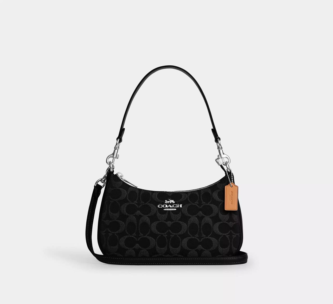 [READY STOCK MY] COACH Teri Shoulder Bag In Signature Denim in Black (CDE43)