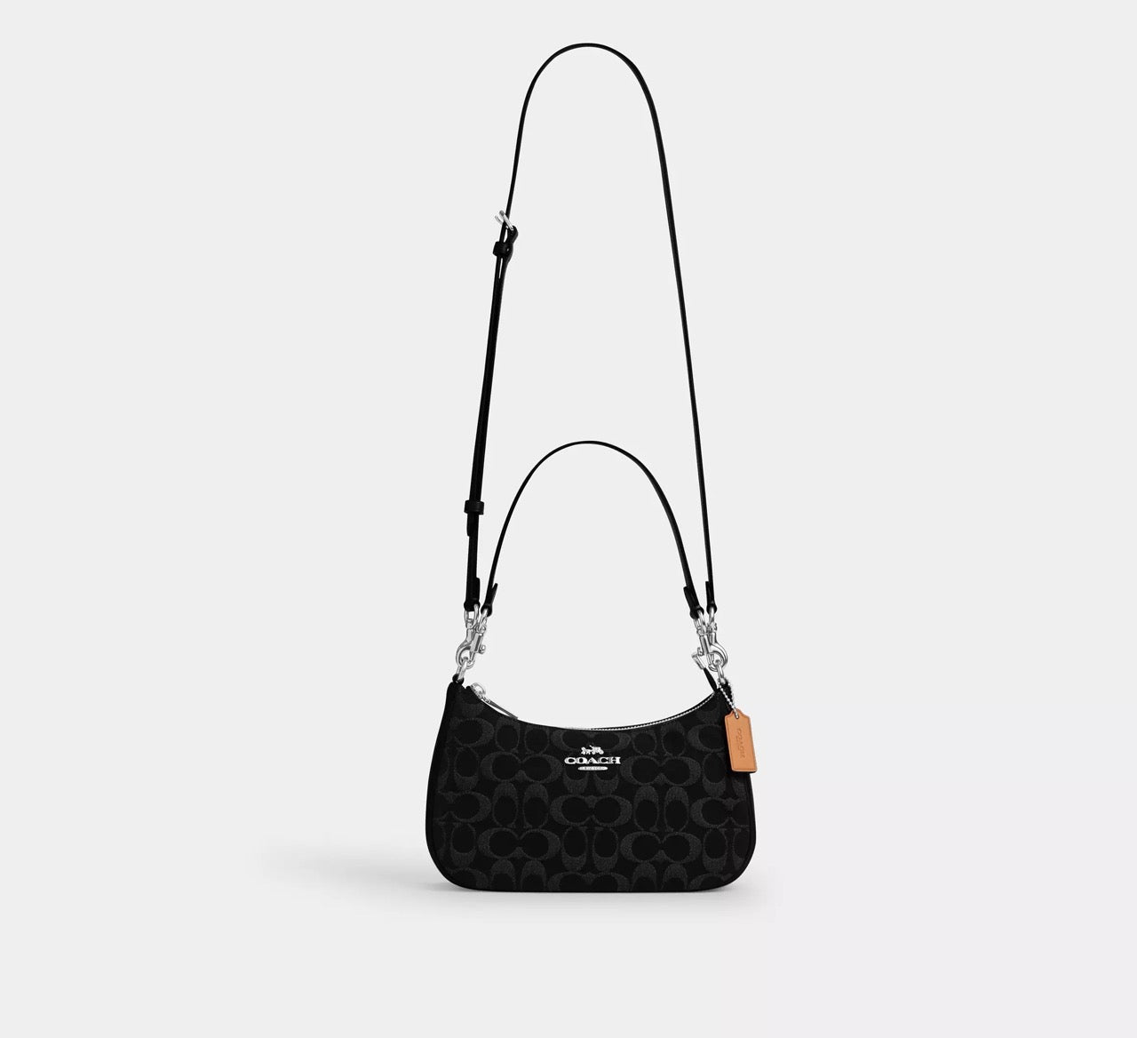 [READY STOCK MY] COACH Teri Shoulder Bag In Signature Denim in Black (CDE43)