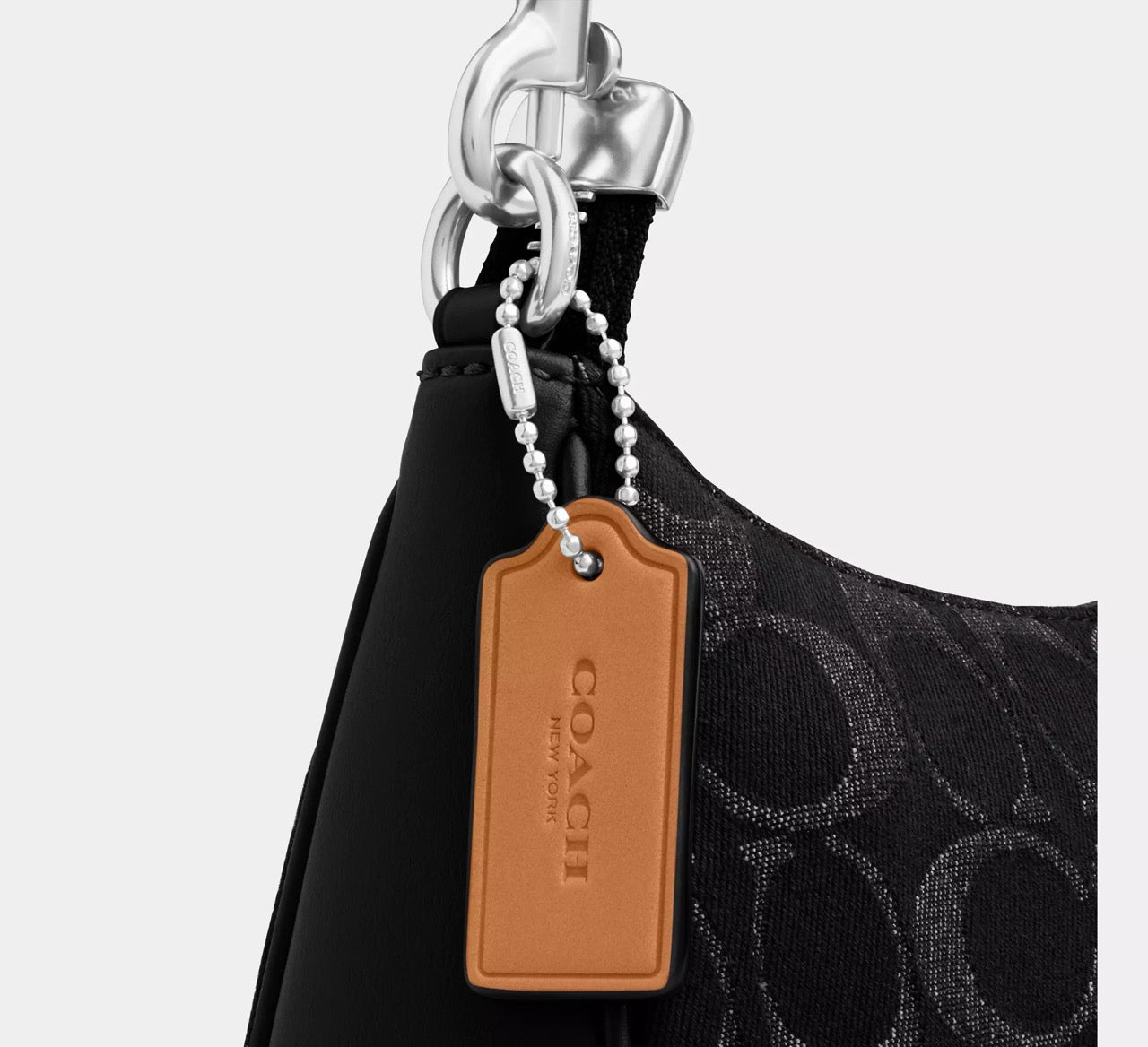 [READY STOCK MY] COACH Teri Shoulder Bag In Signature Denim in Black (CDE43)