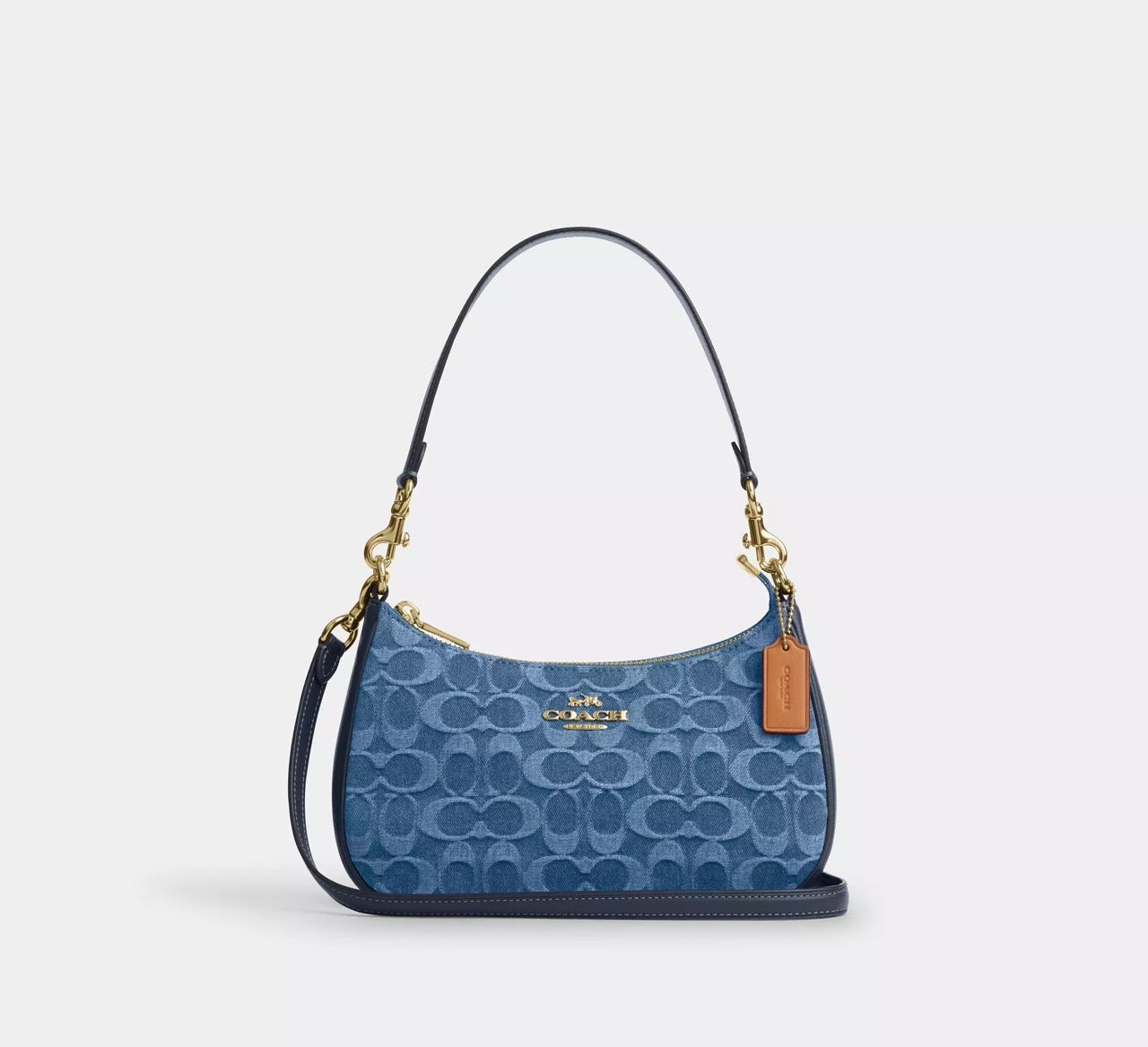 [READY STOCK MY] COACH Teri Shoulder Bag In Signature Denim in Indigo (CDQ56)
