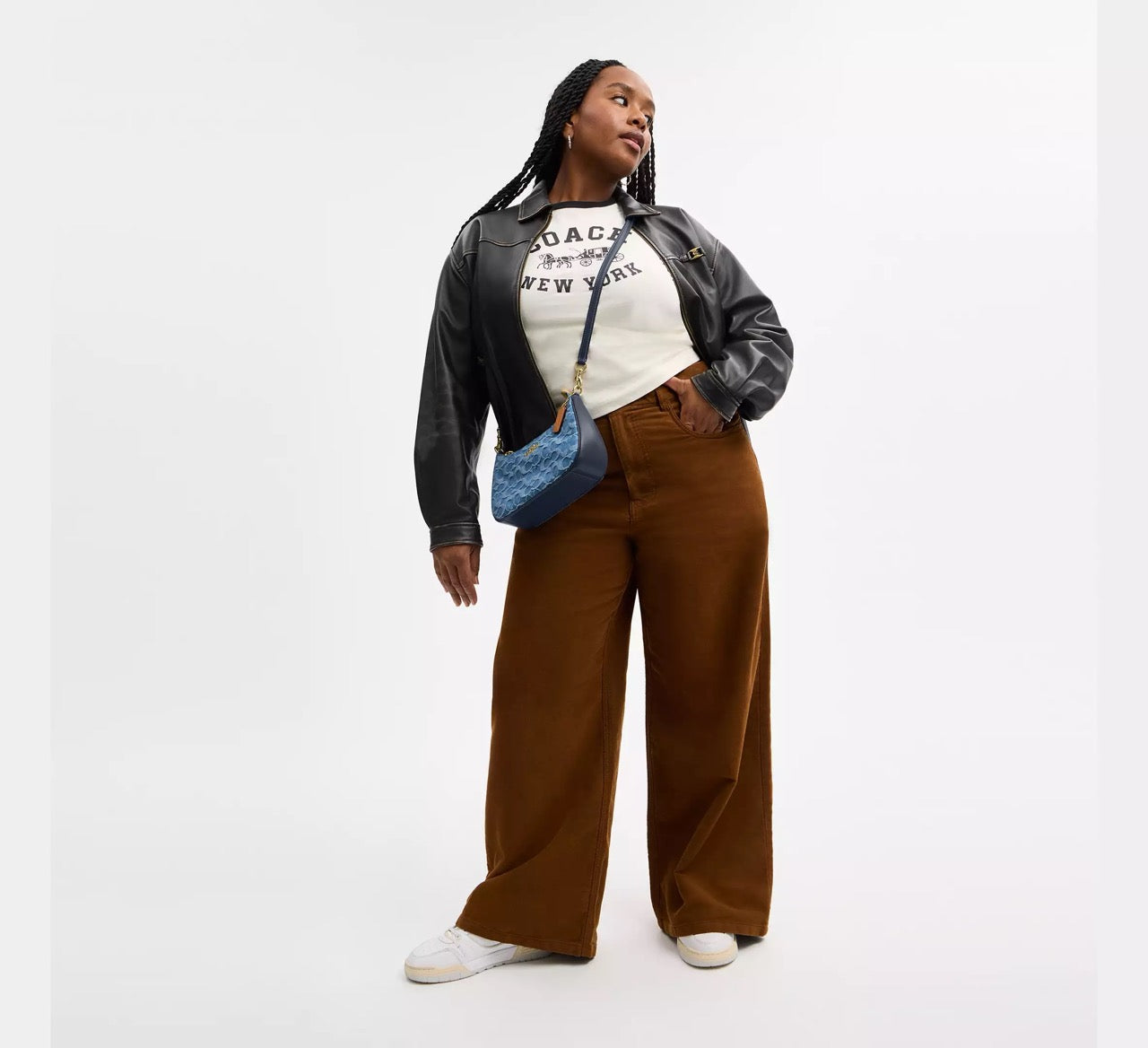 [READY STOCK MY] COACH Teri Shoulder Bag In Signature Denim in Indigo (CDQ56)