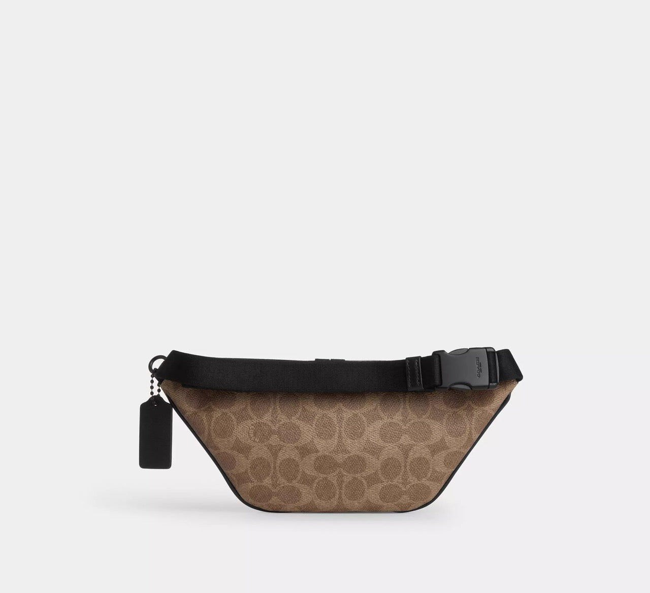 [WEB EXCLUSIVE][READY STOCK MY] Coach Travis Belt Bag 30 In Signature Canvas in Tan Black (CET88)