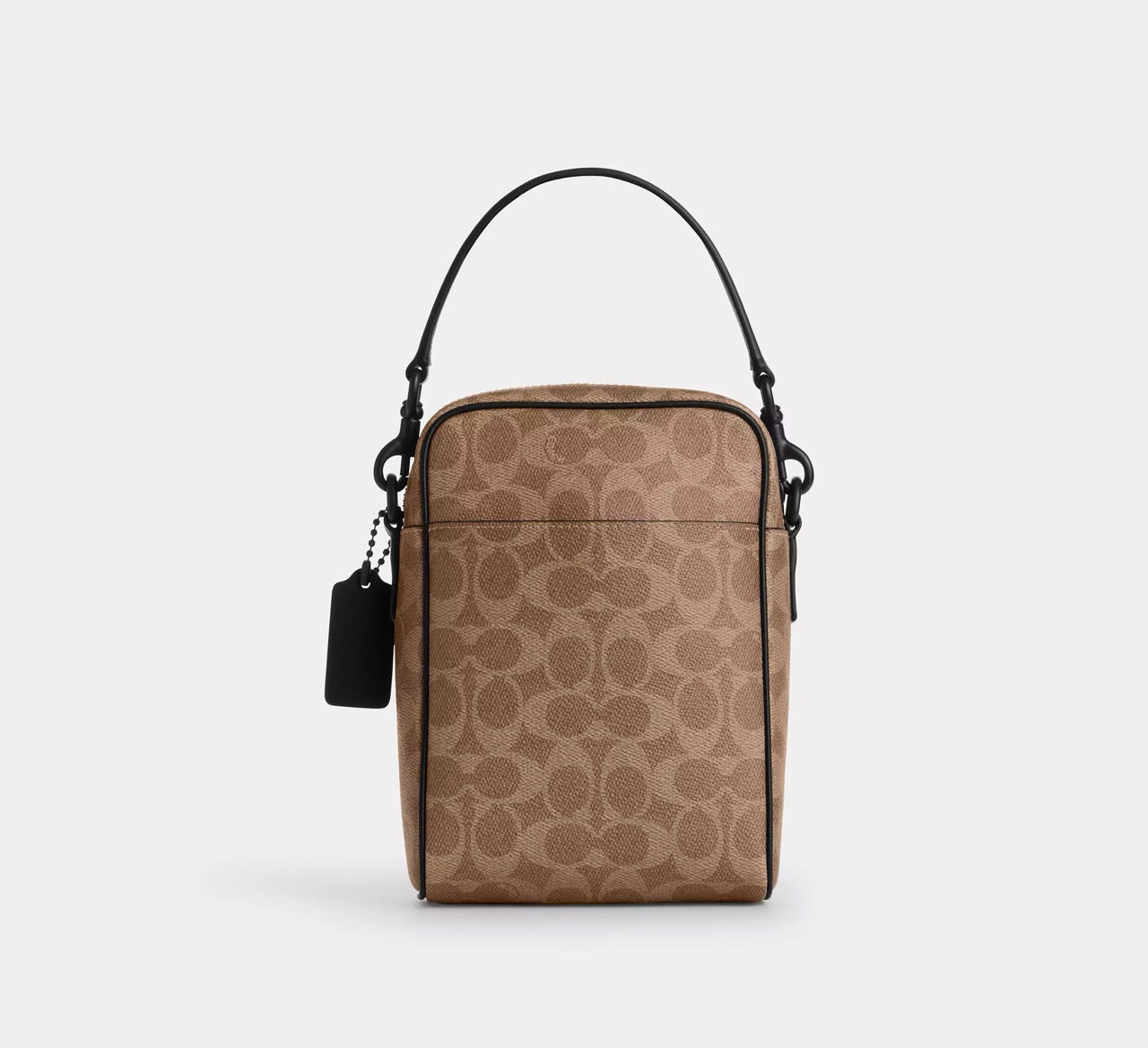 [INCOMING ETA 30 DAYS] COACH Men Tristan Crossbody Bag 14 In Signature Canvas in Tan Black (CET69)