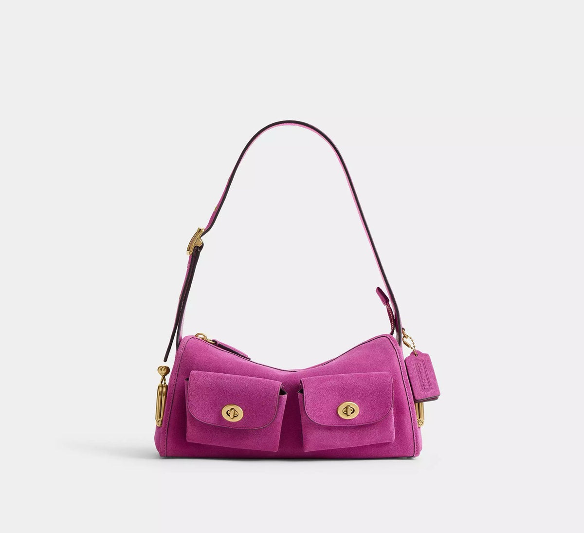 [INCOMING ETA 30 DAYS] Coach Turnlock Haversack Bag 27 in Magenta (CFQ59)