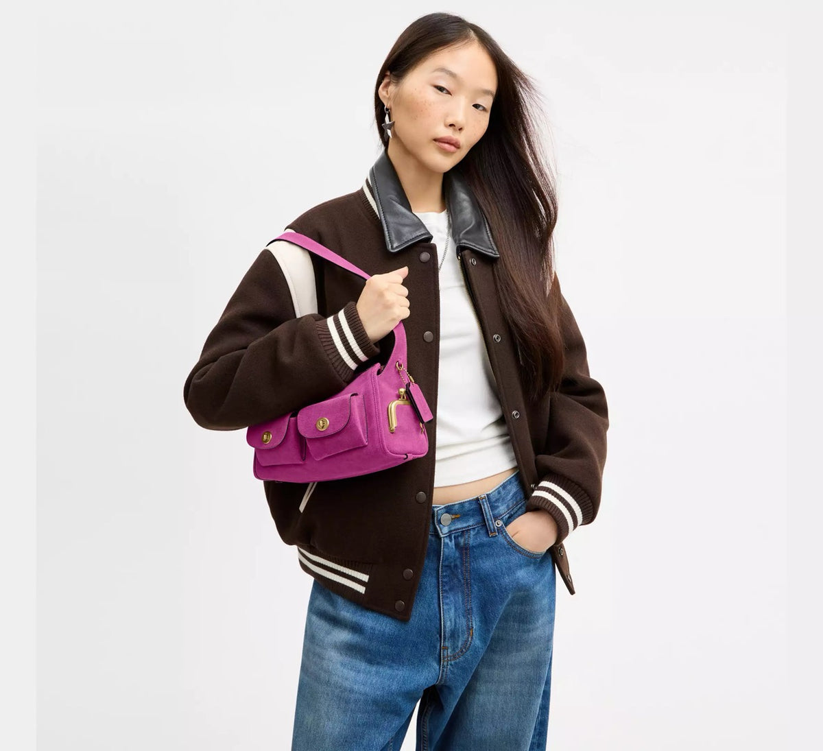 [INCOMING ETA 30 DAYS] Coach Turnlock Haversack Bag 27 in Magenta (CFQ59)