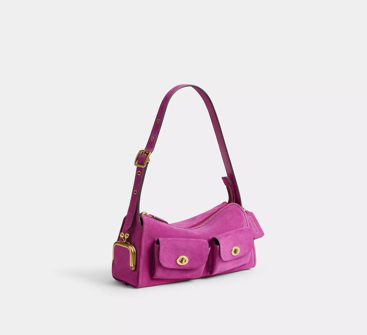 [INCOMING ETA 30 DAYS] Coach Turnlock Haversack Bag 27 in Magenta (CFQ59)