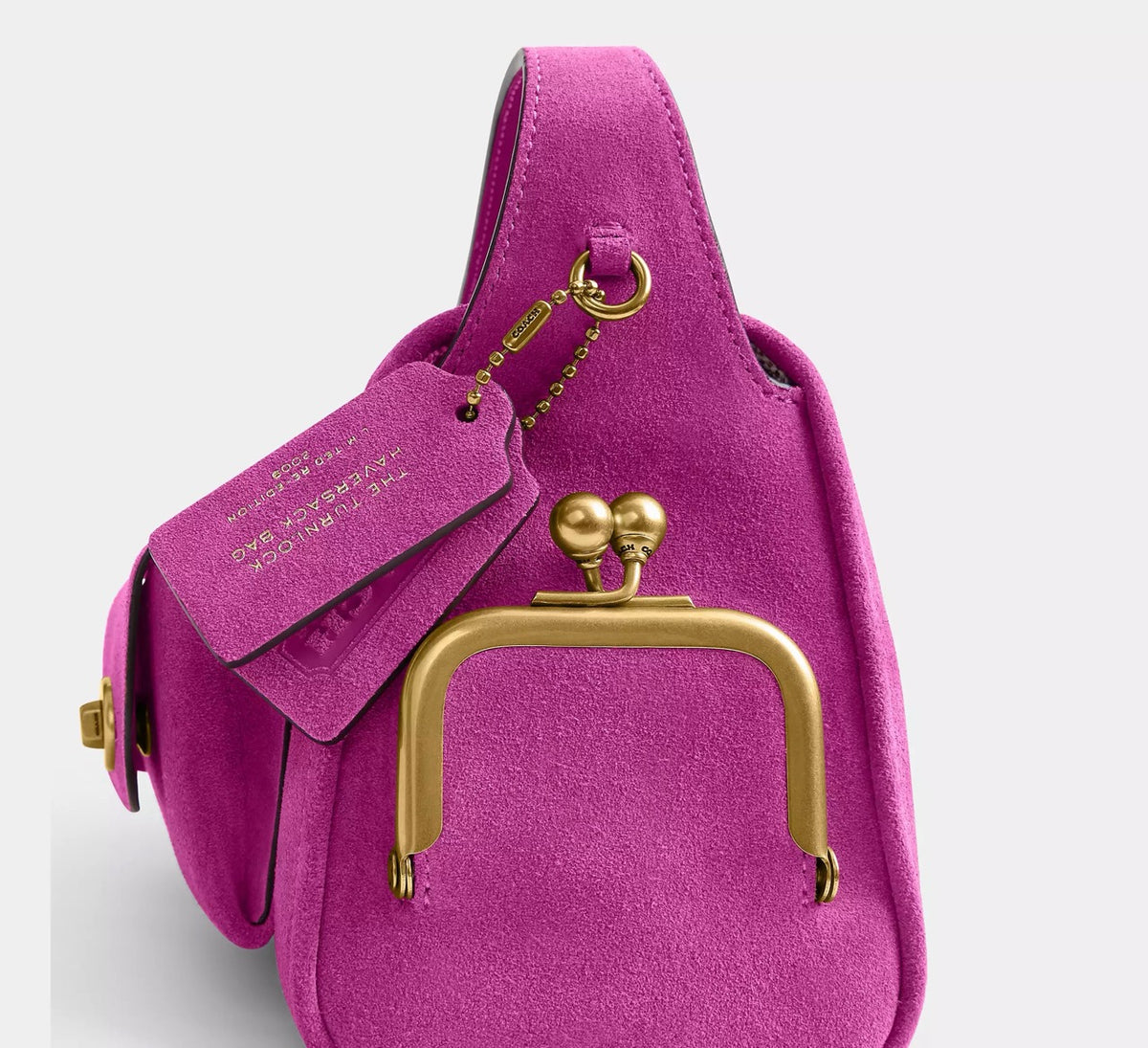 [INCOMING ETA 30 DAYS] Coach Turnlock Haversack Bag 27 in Magenta (CFQ59)