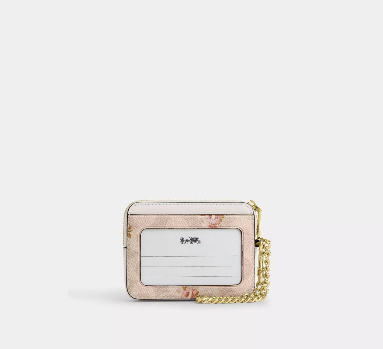 [WEB EXCLUSIVE][READY STOCK MY] Coach Zip Card Case In Signature Canvas With Floral Print in Sand Multi (CAR25)