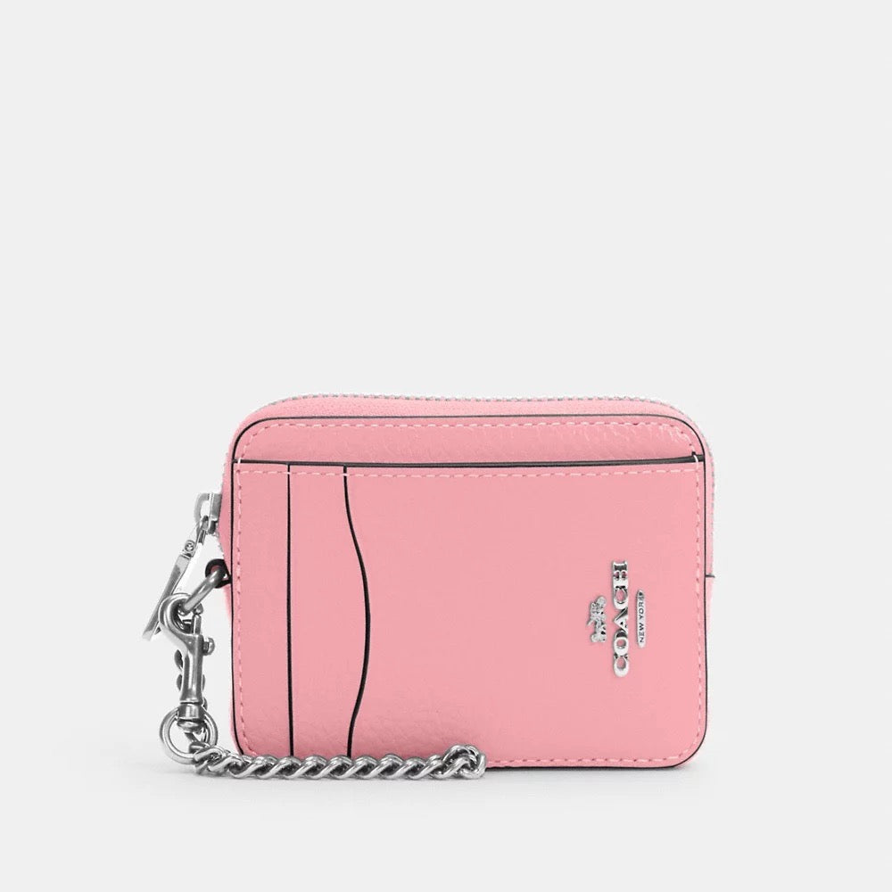 [INCOMING ETA END MAY 2024] C0ACH Zip Card Case in Flower Pink (6303)