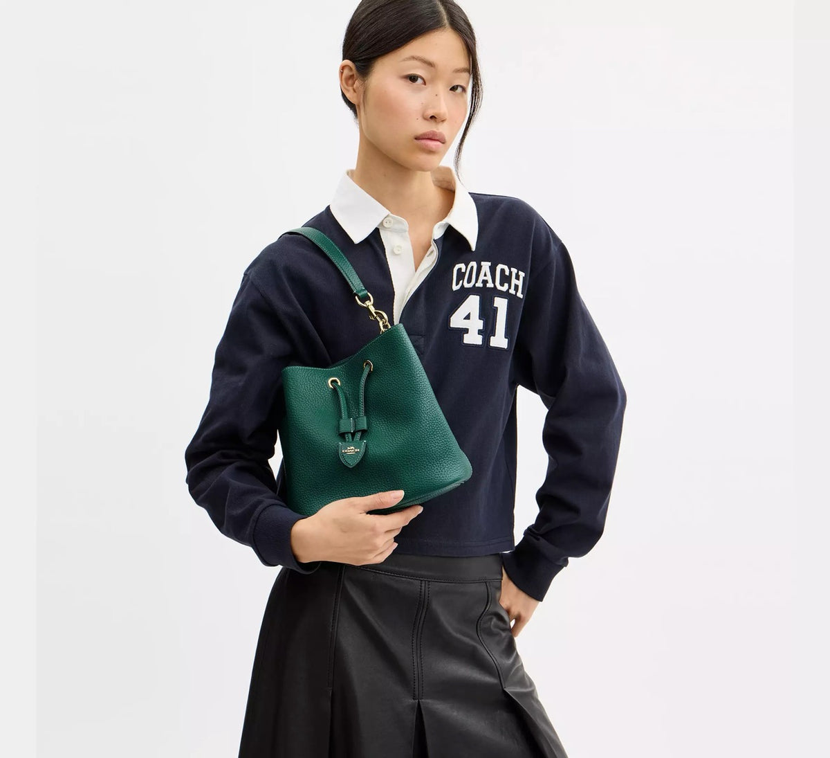 [WEB EXCLUSIVE][READY STOCK MY] Coach Rowan Bucket Bag in Emerald (CBH06)