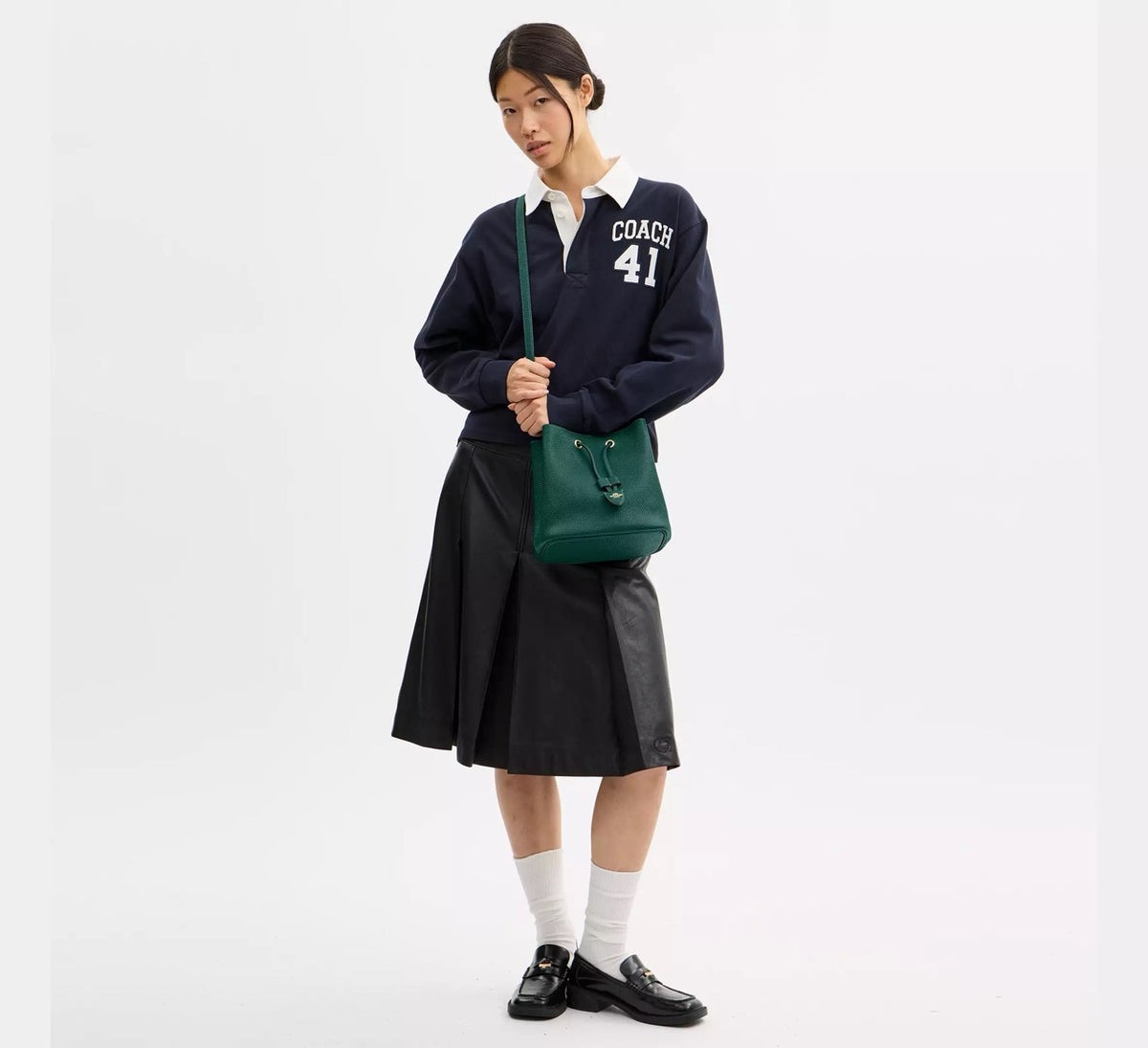 [WEB EXCLUSIVE][READY STOCK MY] Coach Rowan Bucket Bag in Emerald (CBH06)