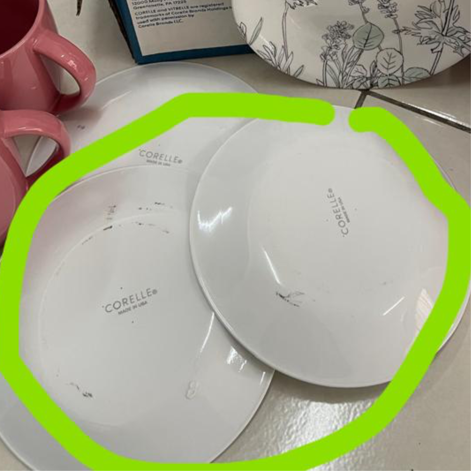[DEFECT][READY STOCK ETA 7 DAYS] Corelle Poppy Print 16-Piece Dinnerware Set