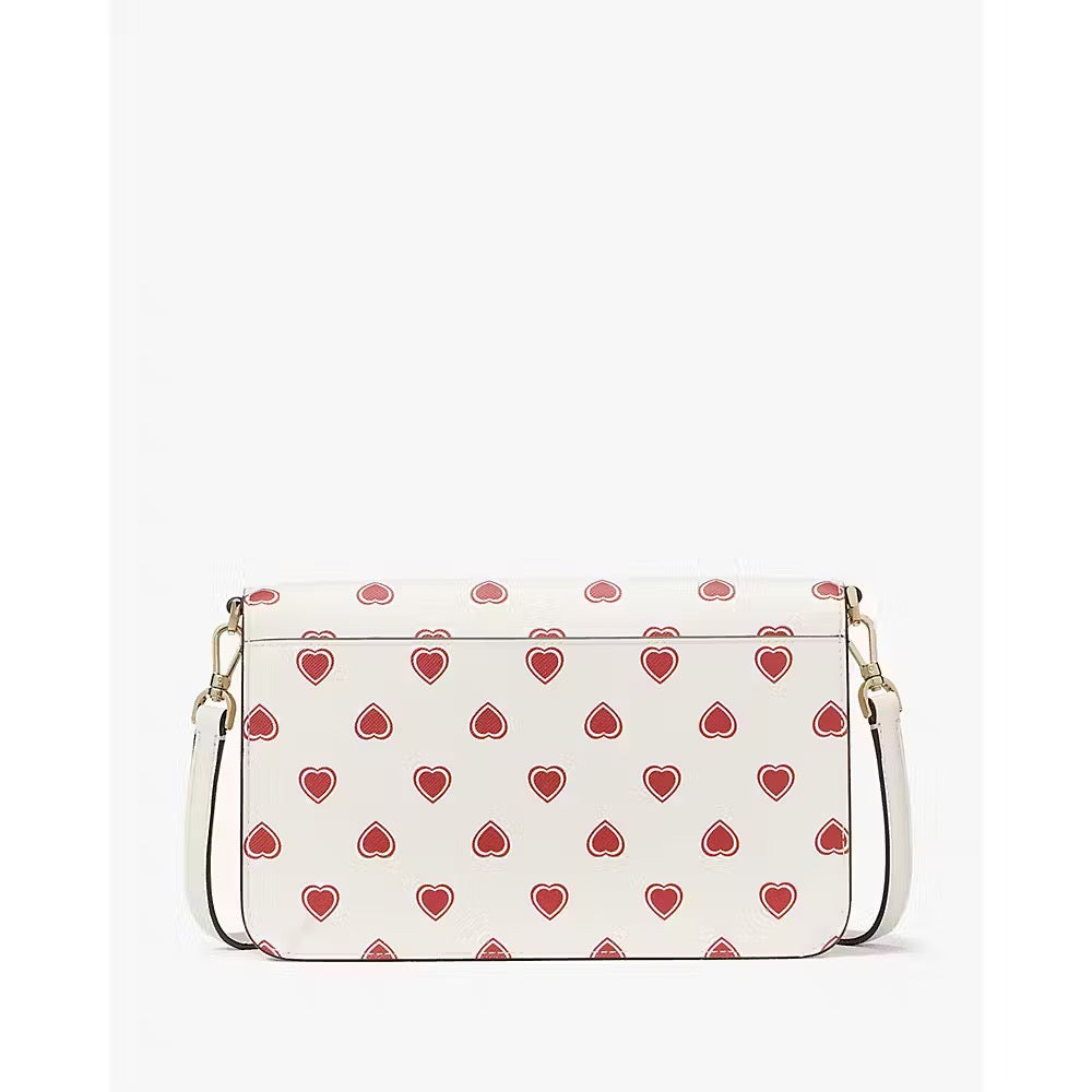 Kate Spade Madison Heartfelt Geo Flap Crossbody in Cream Multi (KF483)