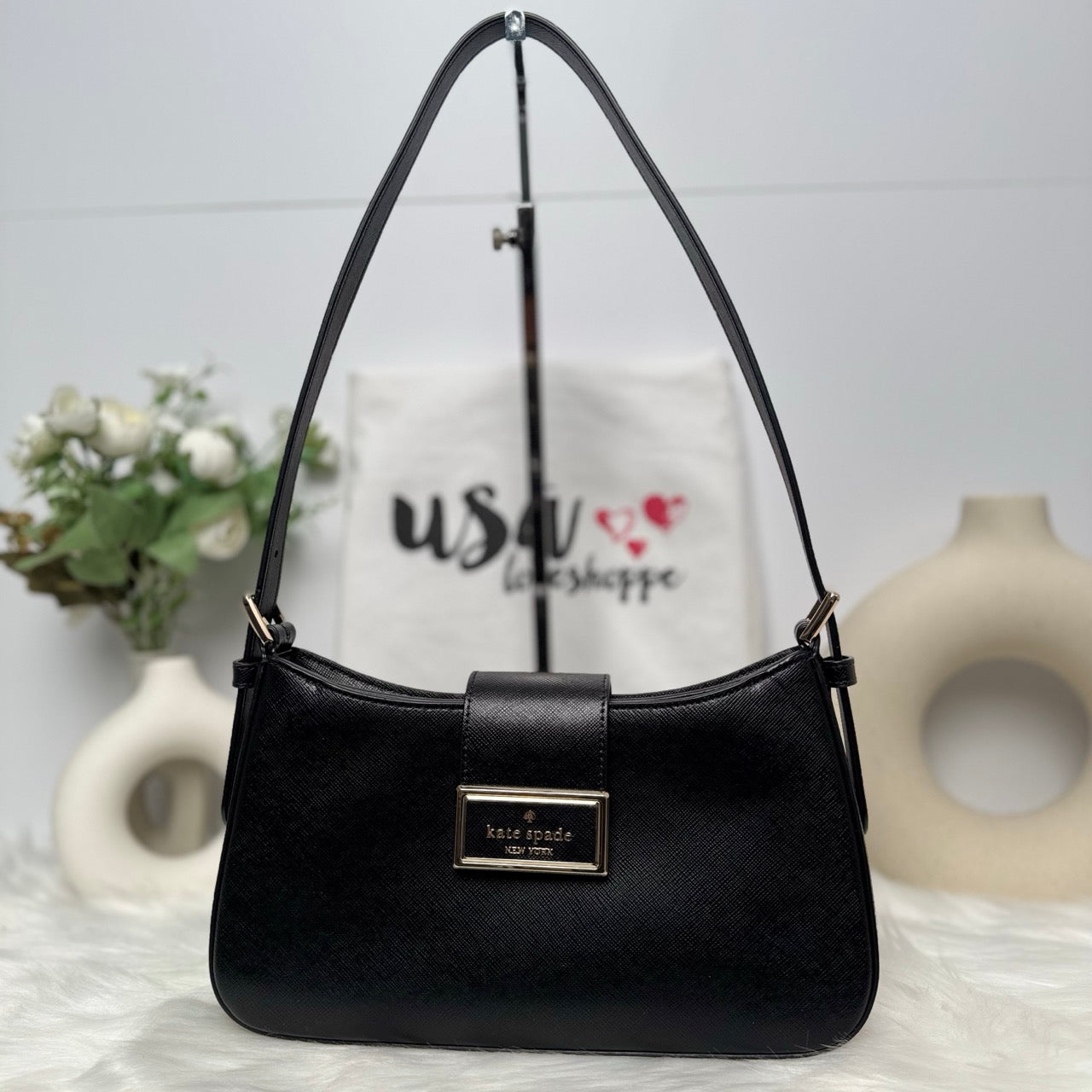 [DEFECT] Kate Spade Reegan Small Shoulder Bag in Black (KG185)