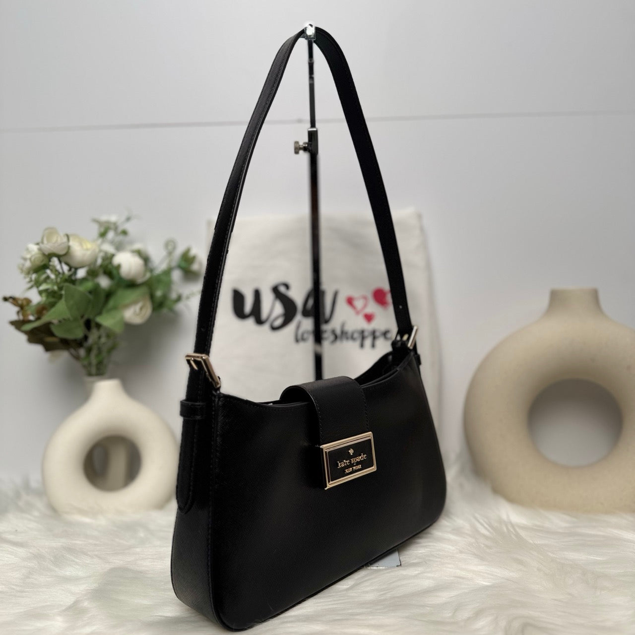 [DEFECT] Kate Spade Reegan Small Shoulder Bag in Black (KG185)