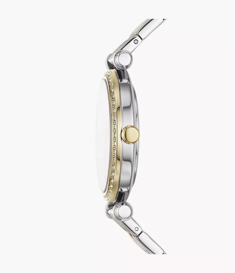 [READY STOCK MY] FOSSIL Tillie Three-Hand Two-Tone Stainless Steel Watch (BQ3962)