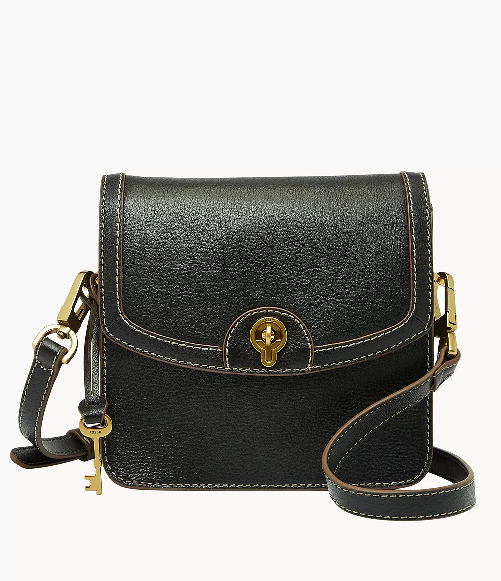 Fossil Ainsley Small Flap Crossbody in Black (SHB3070001)