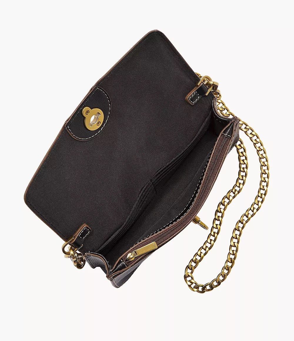 F0SSIL Ainsley Wallet Crossbody in Black (SHB3152001)