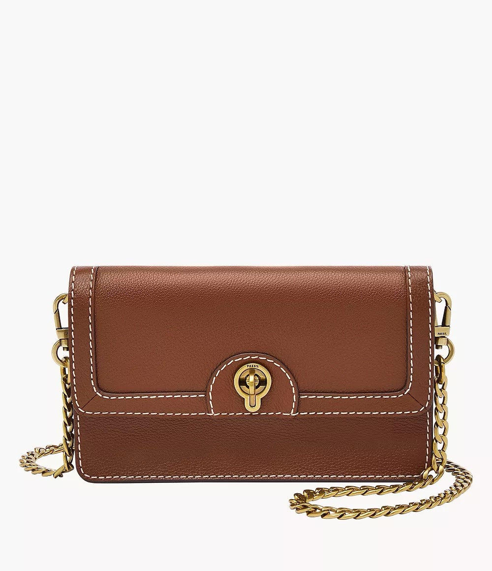 FOSSIL Ainsley Wallet Crossbody in Medium Brown (SHB3152210)