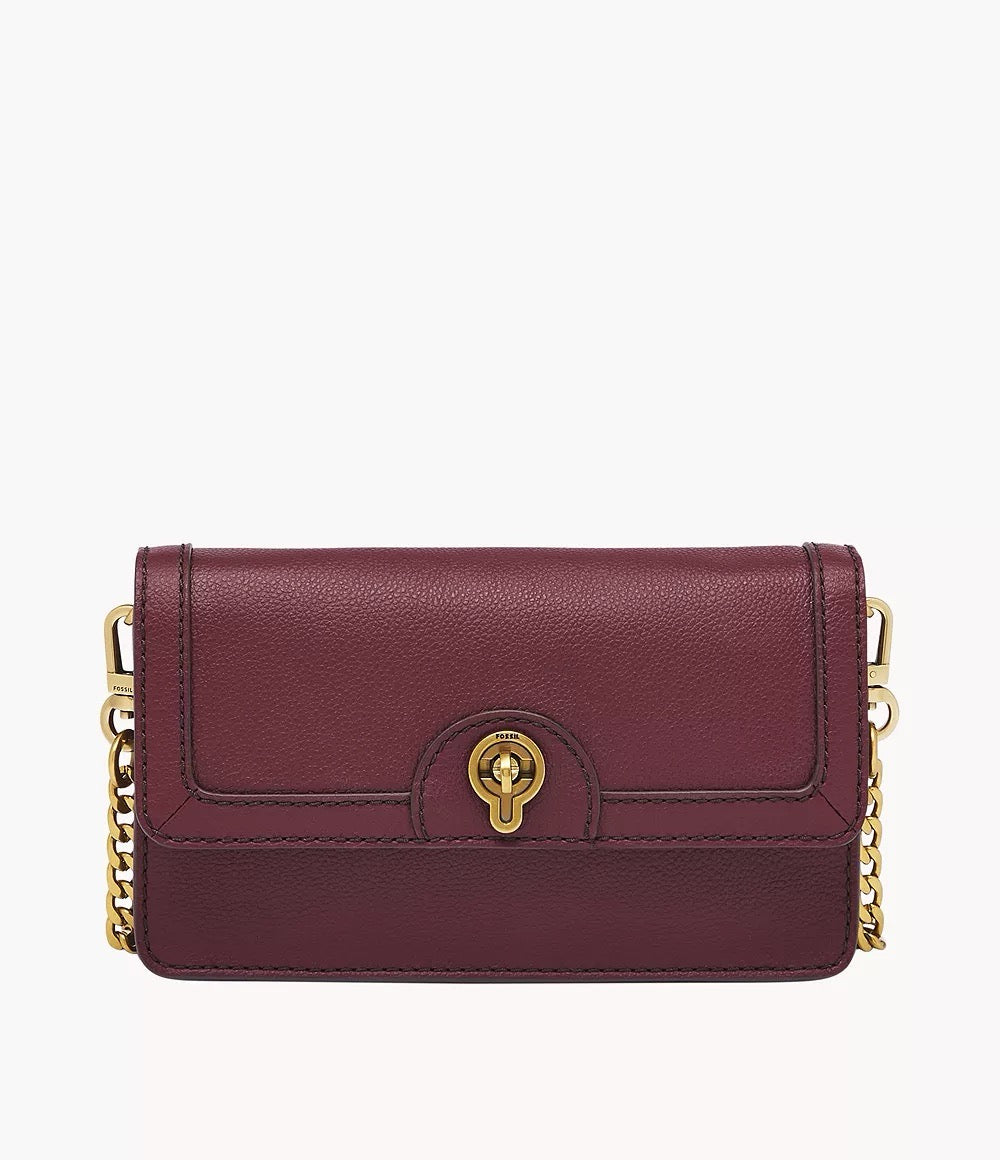 Fossil Ainsley Wallet Crossbody in Wine (SHB3152609)