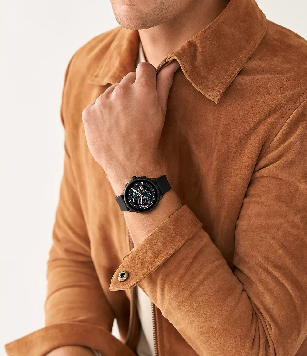 [READY STOCK MY] Fossil Gen 6 Wellness Edition Smartwatch Black Silicone (FTW4069R)