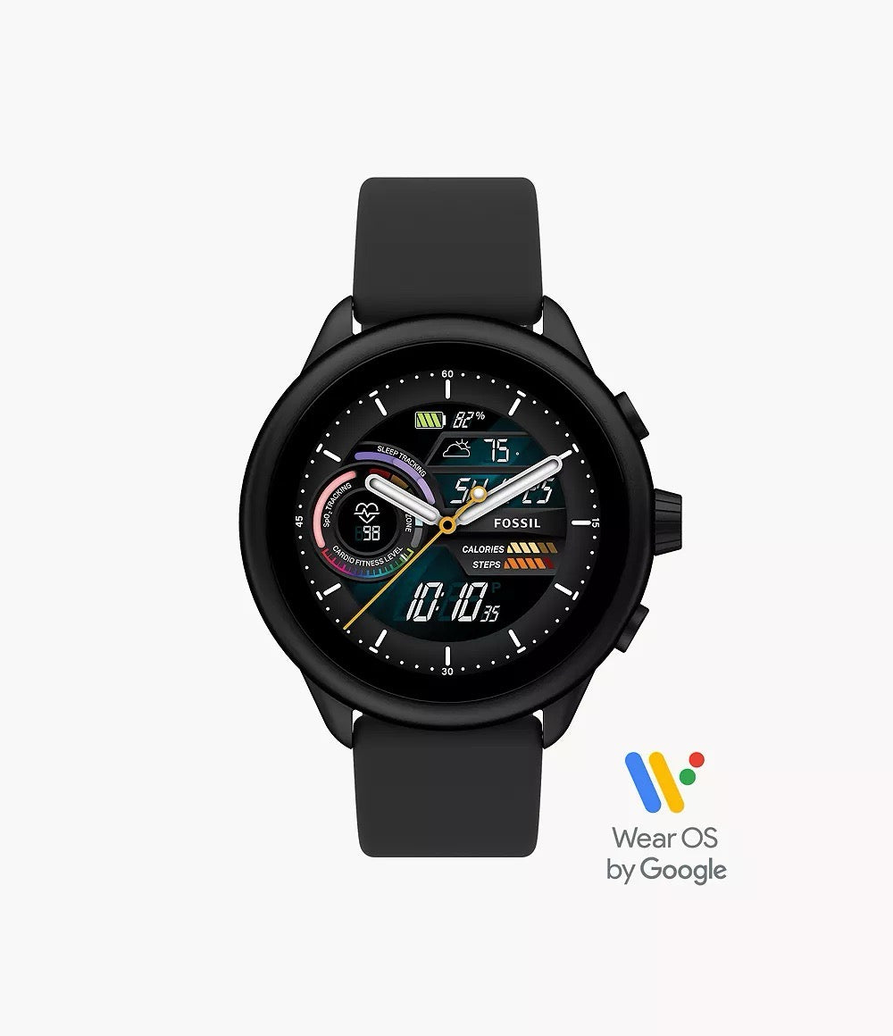 [READY STOCK MY] Fossil Gen 6 Wellness Edition Smartwatch Black Silicone (FTW4069R)